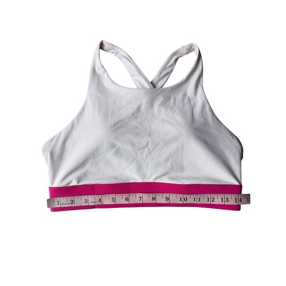 Fabletics No-Bounce Sports Bra In Tapioca/Plush Pink Size M - Picture 5 of 7